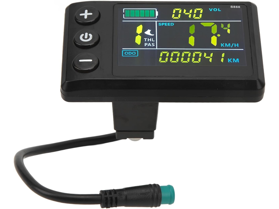 Painel De Controle Com Display Lcd Para Bicicleta Elétrica, Tela Colorida À Prova D'água Em Abs Para Scooter Elétrica (preto)