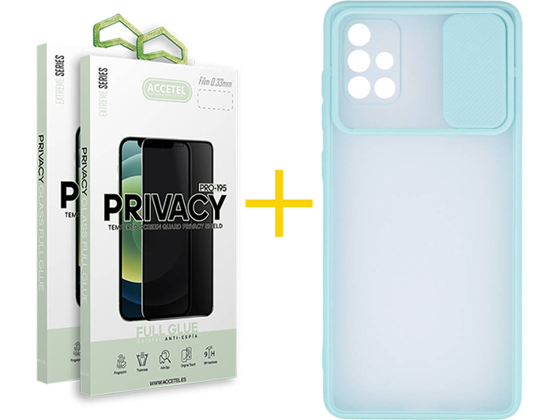 Capa + 2 Películas para Samsung Galaxy A71 ACCETEL Verde Água