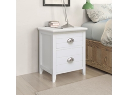 Vidaxl Mesa De Cabeceira Com 2 Gavetas 2 Pcs Branco