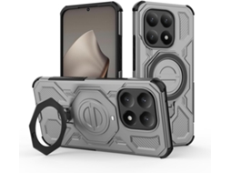 Capa Hexinyigjly Para Xiaomi Redmi Note 14 5gcom Suporte Magnético Cinza