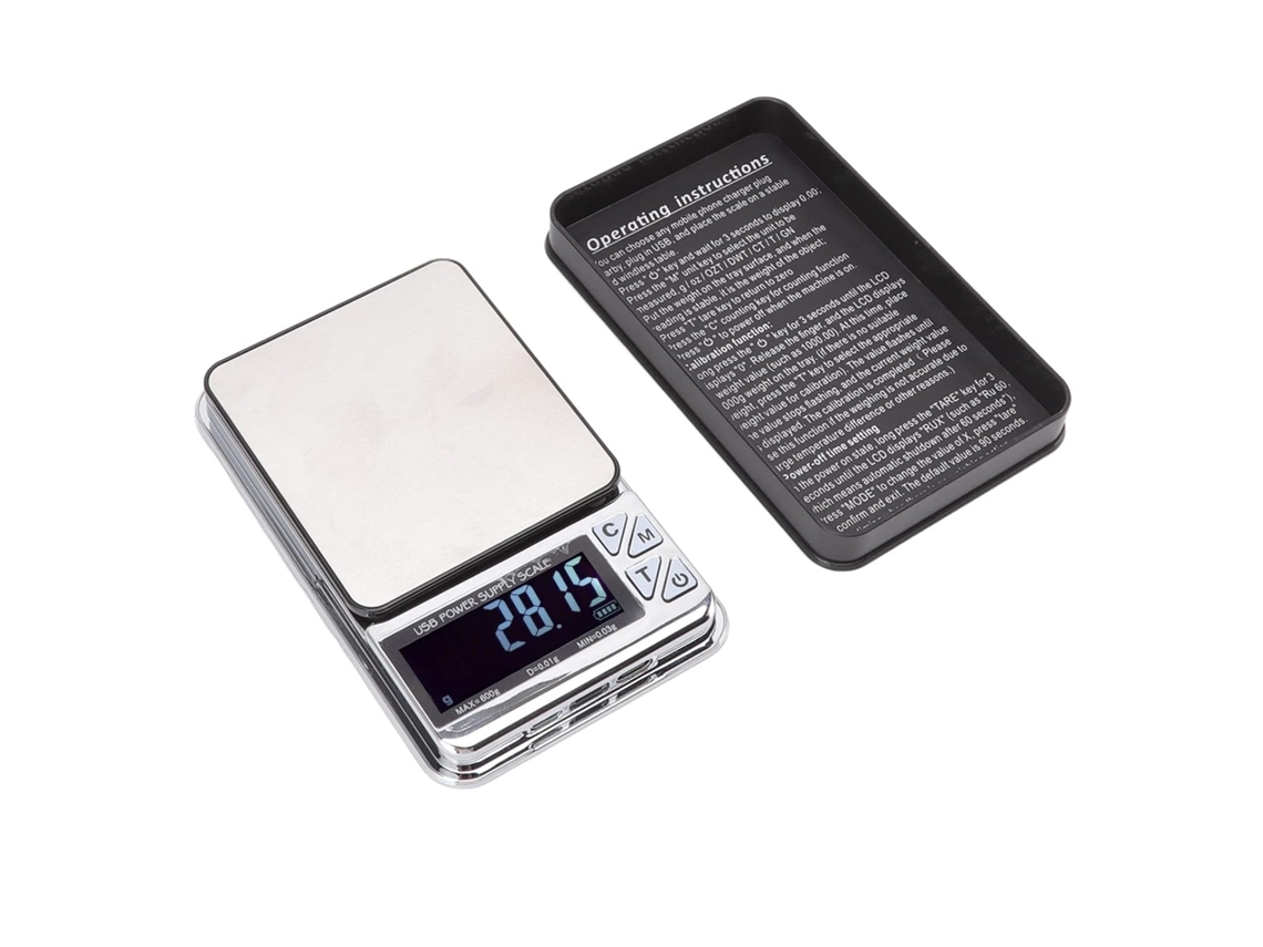Balança Digital De Alta Precisão Topincn, 600g 0, 01g, Visor Lcd, À Prova D Água, Aço Inoxidável, Recarregável Via Usb