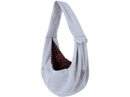 Bolsa Transportadora para Gatos e Cães, Ombro, Cinza, Pontos Vermelhos | S/MARCA