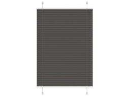 Vidaxl Preto Plissada Cega 90x150 Cm Largura Tecido 89,4 Cm Poliéster