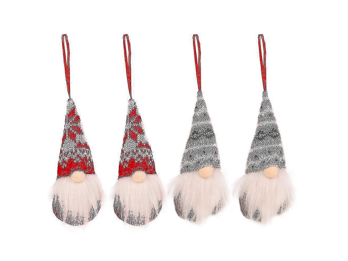 Conjunto De 4 Gnomos De Natal Para Pendurar, Lindo Enfeite Natalino. Hengjian