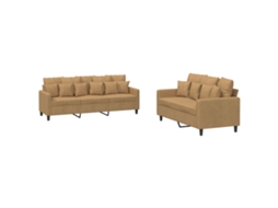 Sofa Set, Sofa Sets Vidaxl Marrom Veludo (n/a)