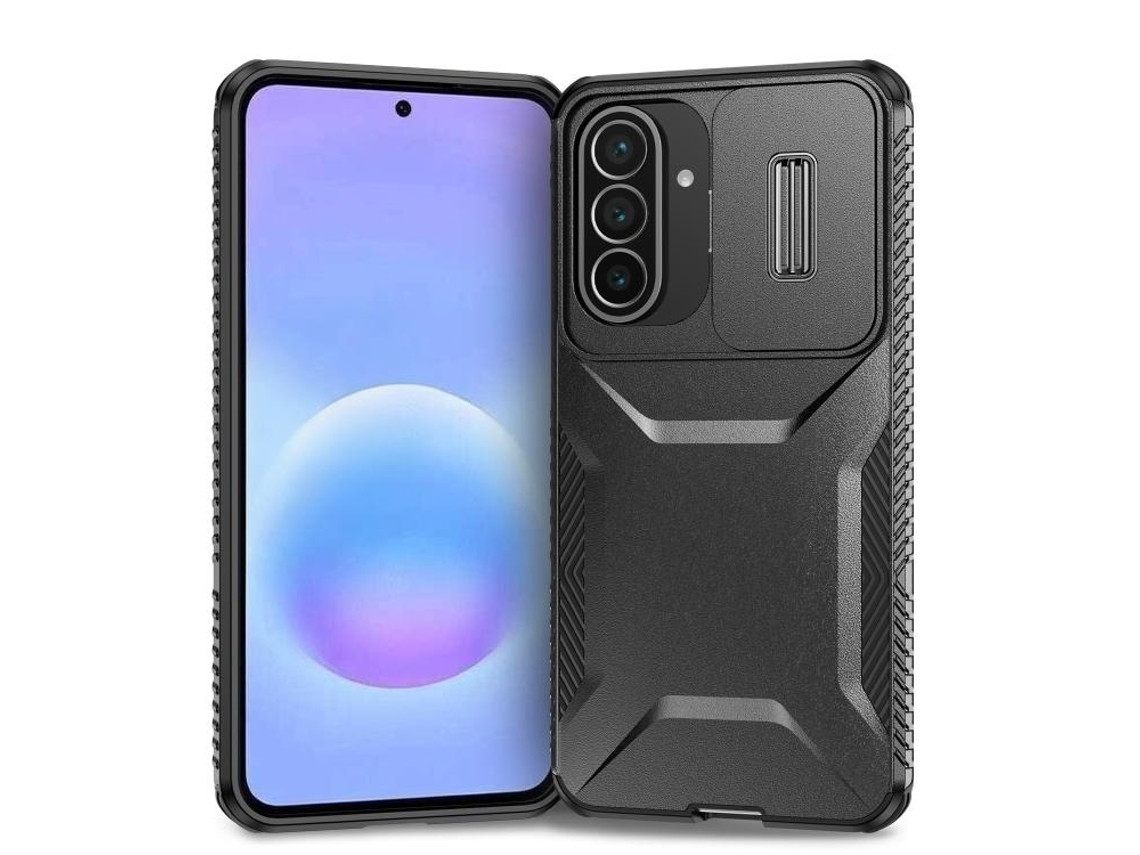 Capa Para Samsung Galaxy A56, Capa À Prova De Choque Com Tampa Deslizante Para Lente (preta) Digitallab