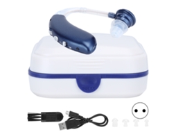 Aetheria audífono Digital Bluetooth Recarregável Amplificador de Som Claro com Plugue 100‑240v Azul