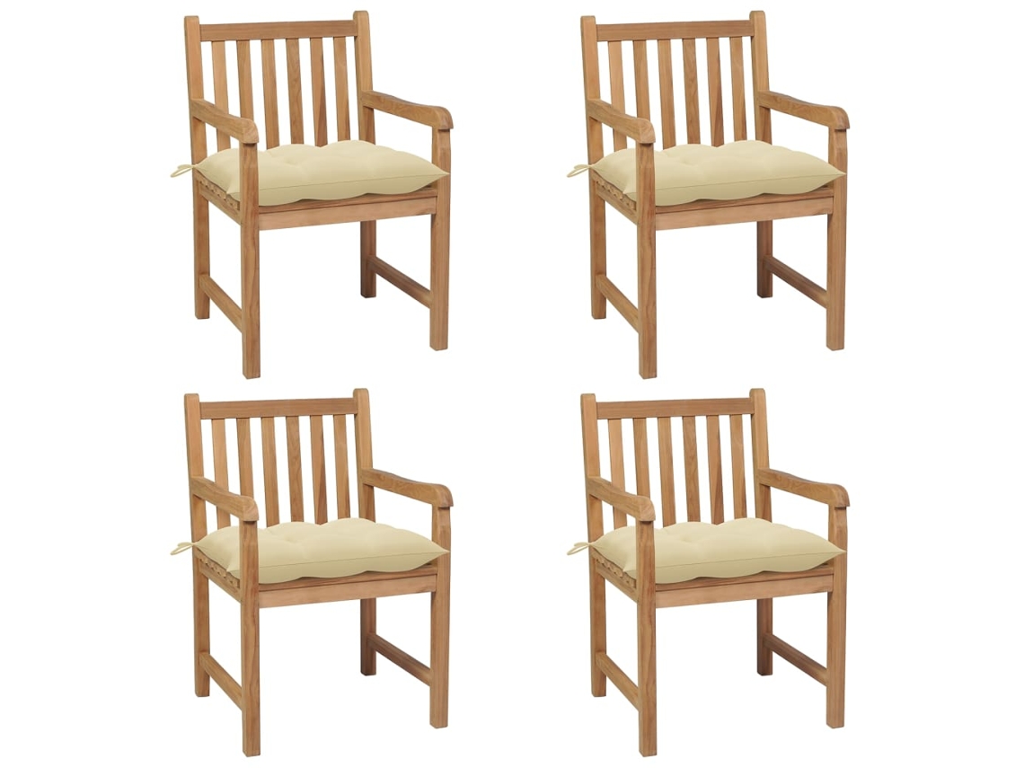 Garden Chair, Garden Chairs Vidaxl Branco Madeira (n/a)