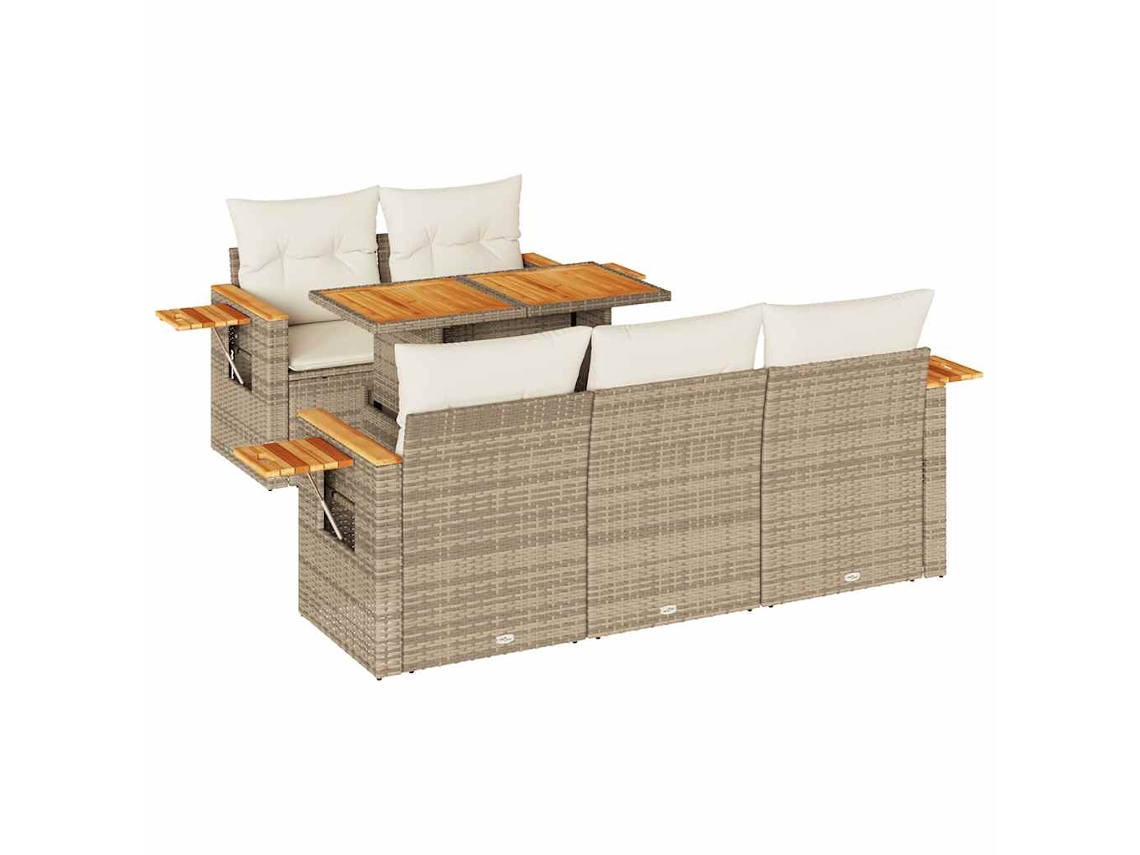 Garden Sofa Set, Garden Sofa Sets Vidaxl Bege Rattan / Vime (n/a)
