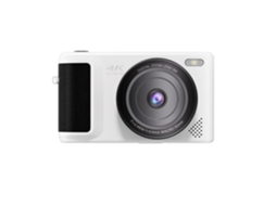 Câmera Digital 4k, Câmeras Digitais para Fotografia, Câmera Compacta com Zoom Digital de 18x, Câmera de Vlog de 64 Mp JIAPEI (branca)