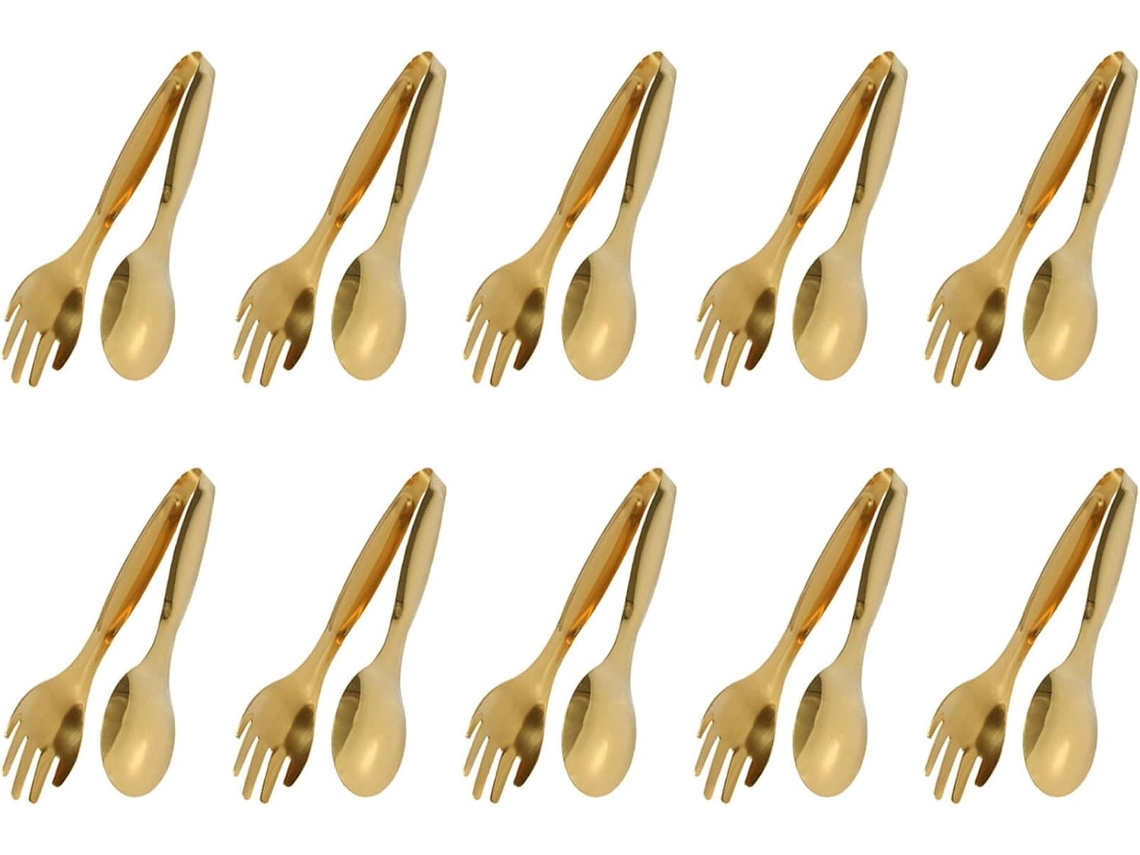Pinça Para Alimentos Venoal 10x Em Aço Inoxidável, Utensílios De Cozinha, Ferramentas Para Buffet, Churrasco