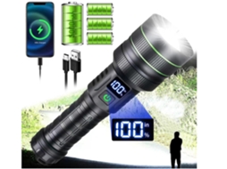 Lanterna LED Recarregável 120.000 Lúmens com Zoom HALINUIA | HALINUIA