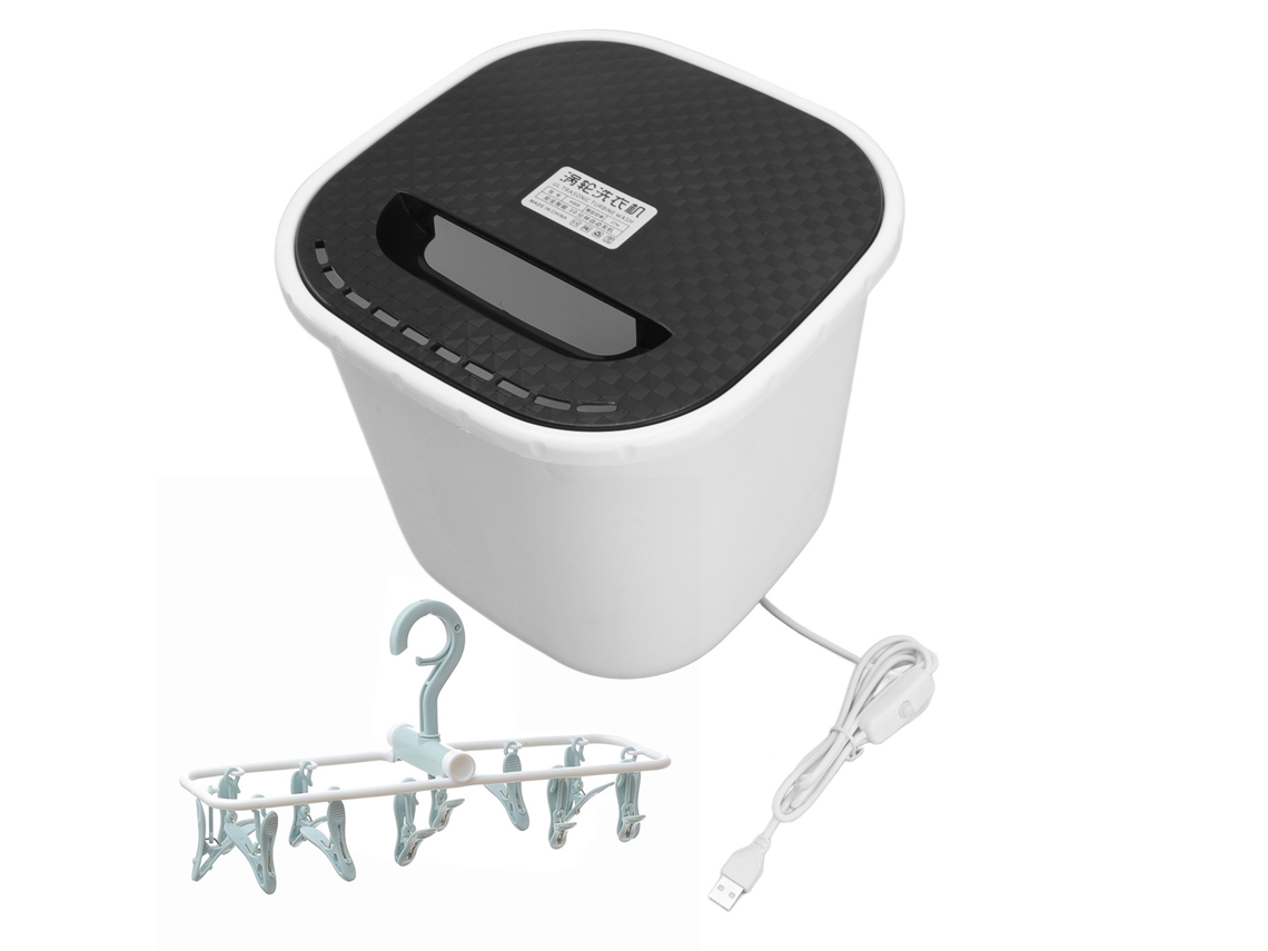 Mini Máquina de Lavar Portátil Usb 6l com Desligamento Automático Azul LAXISCREED