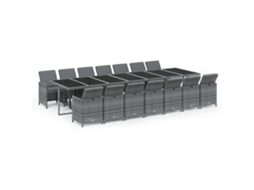 Garden Dining Set, Garden Dining Sets Vidaxl Cinzeto Rattan / Vime (n/a)