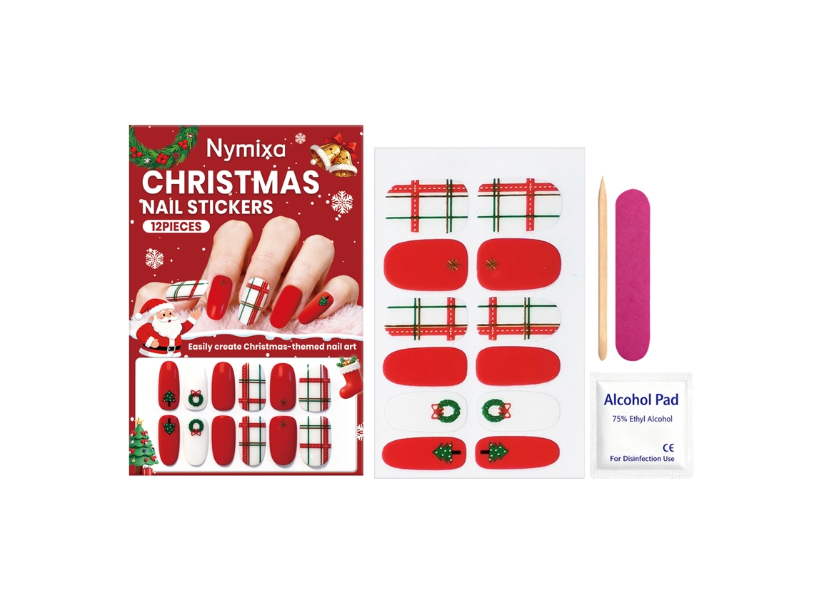 Adesivos de Unhas Gel Macio Estilo Natal