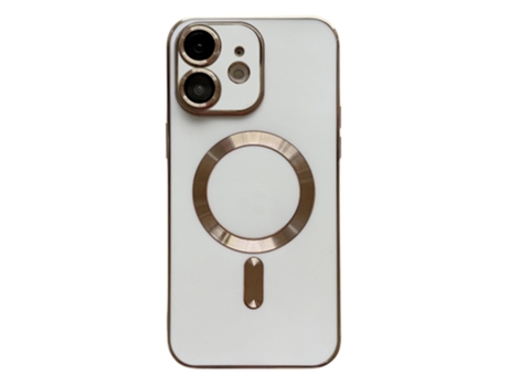 Lente para Telefone Mobile Phone Cases Magsafe Plating With para iPhone 11 Pele Sintética