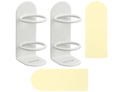 Suporte para Escova de Dentes Nova Line, Elétrico, Autoadesivo, Branco, 2 Pack