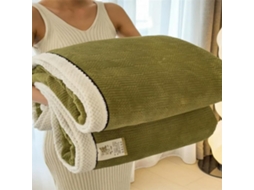 Manta Multifuncional de Lã Jacquard Gravada e Quentinha Ideal para o Inverno Cochilos, Macio, Quente, Ideal Pa
