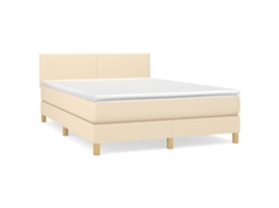 Box Spring Bed, Box Spring Beds Vidaxl Creme Tecido (140 X 200 Cm)
