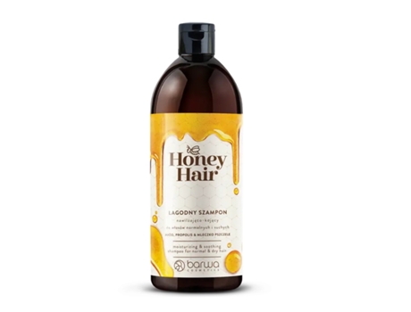 Hydrating Honey Hair Shampoo 480ml, Enhanced Moisturization Formula Barwa