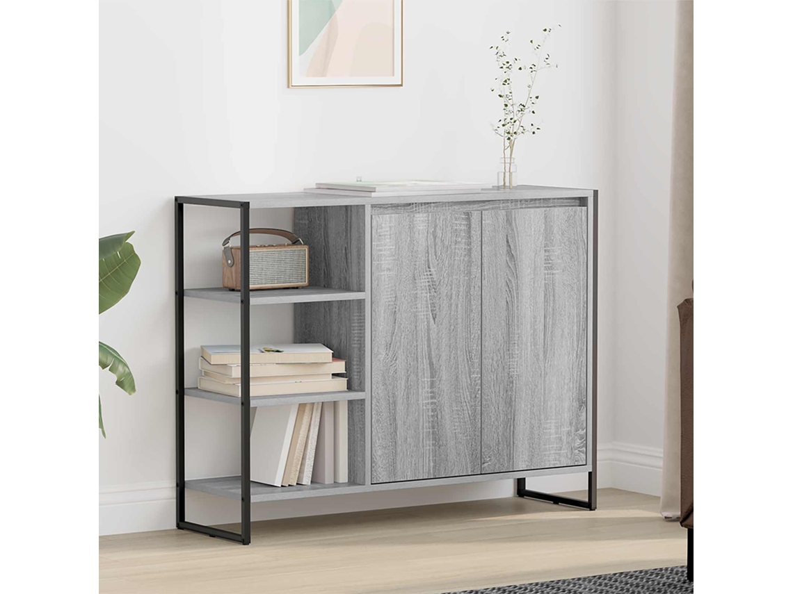 Vidaxl Armário Lateral Cinza Sonoma 96,5 X 30 X 75 Cm