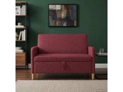 Vidaxl Sofa Com Armazenamento Vinho Vermelho 122 X 78 X 87 Cm