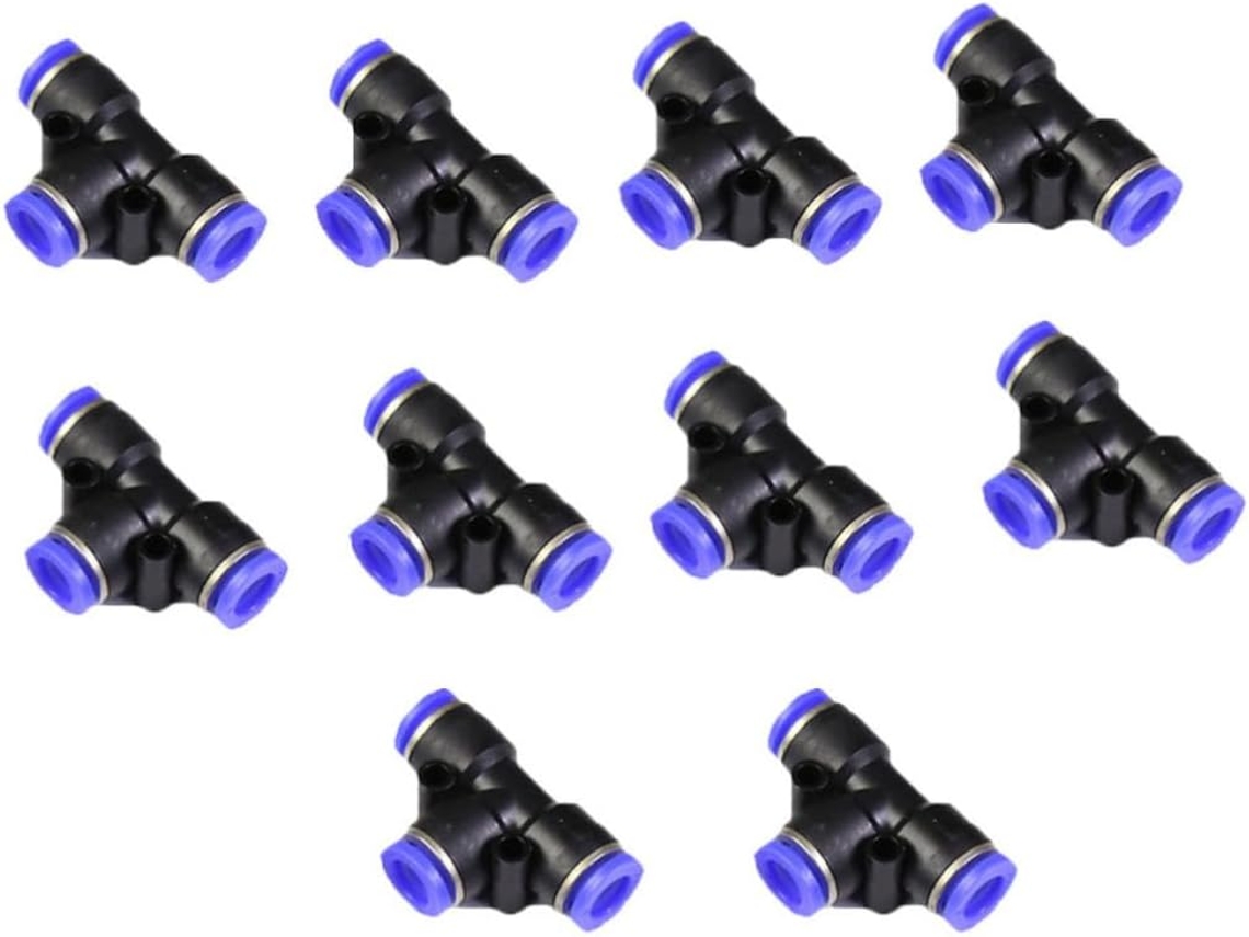 Conjunto De 10 Conectores Rápidos Para Mangueira Em Plástico Preto,
