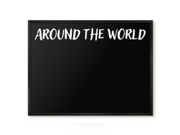 Magnetic Wall Board Around The World For The Office Espelharte (80x60 Cm)