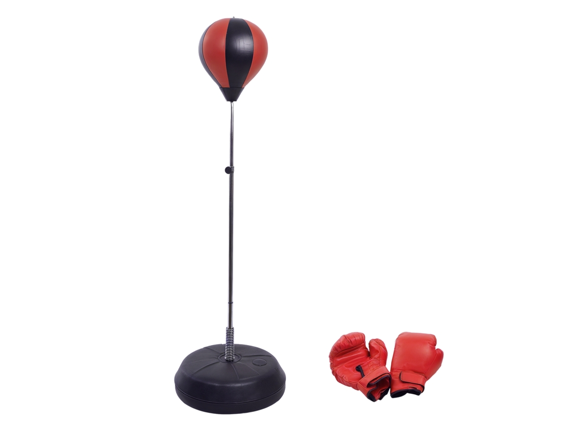 Saco de Boxe em Pé ajustável 126-144cm com Luvas e Inflador BTFORUS