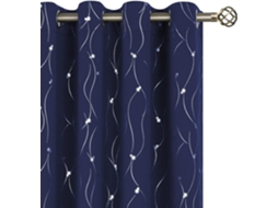 Cortinas Blackout Com Padrão De Ondas, 213 Cm De Comprimento, Pacote Com 2, Com Ilhós, Isolamento Térmico, Para Quarto, 132 X 213 Cm Zhe
