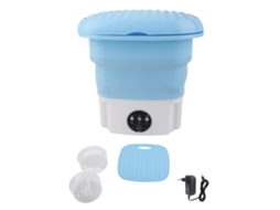 Máquina de Lavar Portátil Dobrável Mini para Calcinhas Meias Estudantes Apartamentos Camping 100 240v Azul Plug Eu | S/MARCA