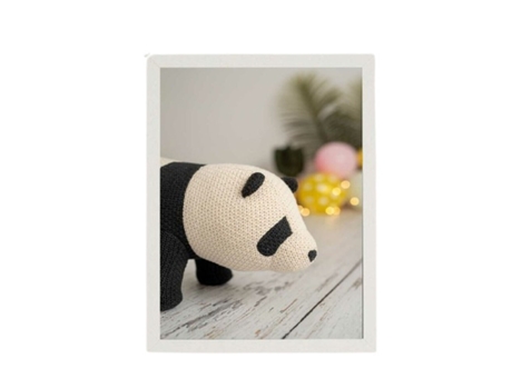 Pintura CROCHETTS Multicolor 33 X 43 X 2 Cm Urso Panda