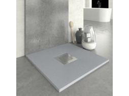 Base de Duche de Resina Slate Cinza 70x80 Cm com Grade RC