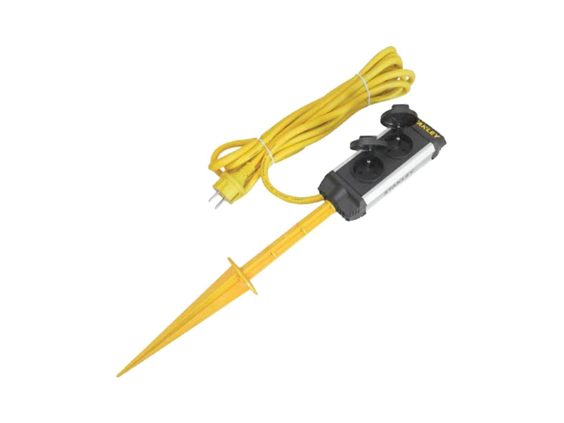 Tomada Elétrica com 2 Saídas Estaca Rcd 1.5M Ip44 Stanley