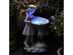 Flor de Resina Fada Luz Solar Menina Decoração Jardim Villa Exterior Hy
