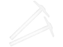Fita Métrica Transparente De Plástico 2 Peças Para Marcenaria,