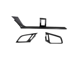 Conjunto De 3 Peças De Acabamento Em Fibra De Carbono Para A Saída De Ar Do Painel Do Carro, Compatível Com Honda Civic Sedan 2016, 2017, 2018, 2019,
