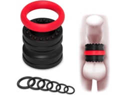 Conjunto De 8 Tamanhos De Anéis Penianos, Mangas Em Silicone Com Extensor Testicular