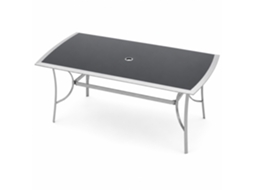 Alassio Mesa de Jardim 150cm em Alumínio Cinza CONCEPT U