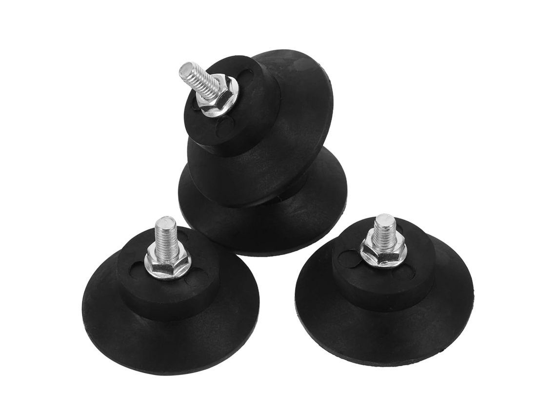 Conjunto De 4 Peças Almofadas Borracha M6 Para Absorção Impacto, Ideais Para Pés De Máquinas Lavar Roupa E Geradores