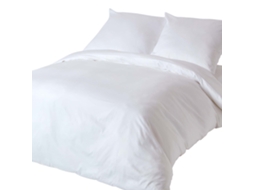 Homescapes White European Size Organic Cotton Duvet Cover Set 400 Tc, 240 X 220 Cm