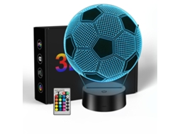 Luminária Noturna com Ilusão 3d para Adolescentes , 16 Cores Mutáveis, Decoração para Quarto de Fã Futebol BRILVIBERA (meninos e Meninas)