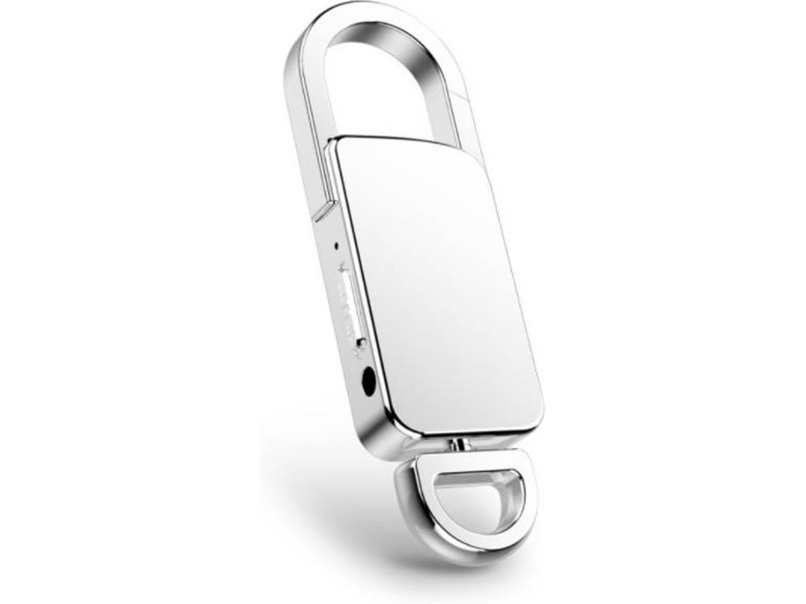 Gravador de Chaveiro Unidade Flash Usb de Gravação Ativa Mp3 Player-8 Gbprata