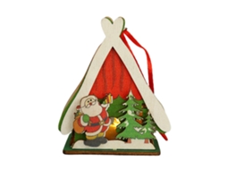 Laxiscreed Casa De Madeira Natal Com Luzes Para Decoração E Presente Festivo