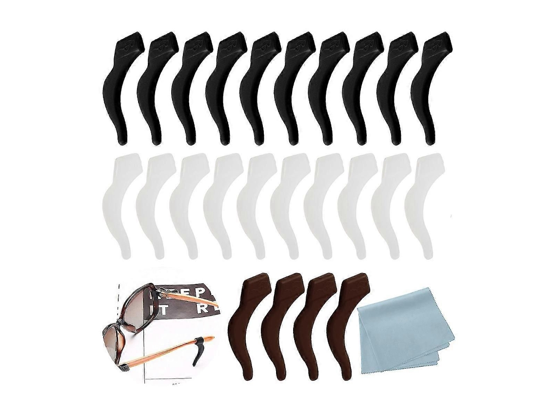 12 Pares de Gafas Antideslizantes Patillas, Lisas Ganchos para La Oreja GOKOCO