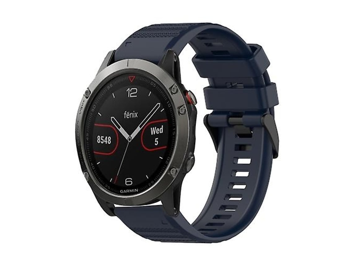 Pulseira De Relógio Lurelia Para Garmin Fenix 5 22 Mm Azul Marinho