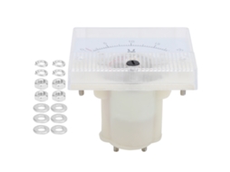 Voltímetro CC 85C1 0-20V com conector para estabilizadores e quadros de distribuição.