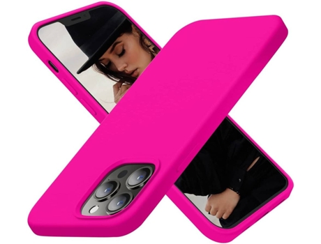 Capa iPhone 13 HONXINM Ultrafina Rosa Choque
