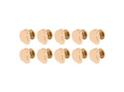20pcs Remaches De Oso Y Tornillos Cruzados Para Cuero Cinturones Bolsos Ropa Artesanías 10mm Dorado