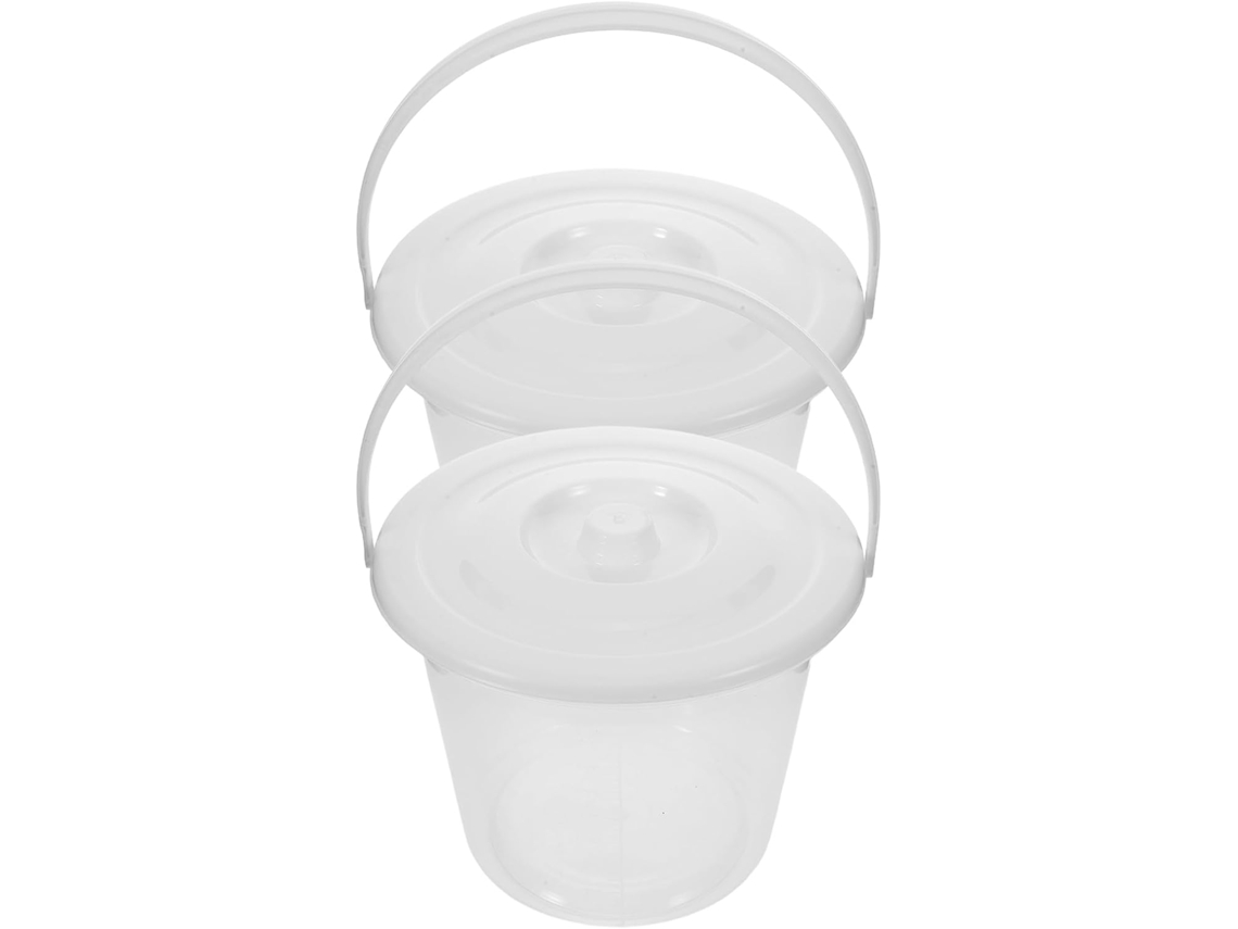 Conjunto De 2 Baldes Sanitários Médicos De Plástico Espesso, De Grande Capacidade E Leves.